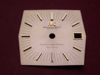 IWC Zifferblatt, Gold 0,750er 18K, 30,3mm x 28,1mm. für Da Vinci Quartz Electronic, Ref. 3501, Kal. Beta 21, gebraucht 