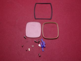 Beta 21 Befestigungsmaterial mit Glas, Glasdichtung, Bodendichtung, Schrauben & Briden, gebraucht 