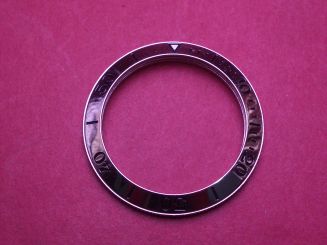 Cartier Lünette, Stahl, schwarze Schrift, Außen-Ø 40,4mm, Innen-Ø 31,4mm, für Pasha, gebraucht 