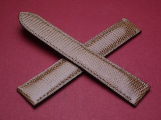 Cartier Uhren-Lederarmband, Eidechse 18mm im Verlauf auf 16mm Farbe: Natur 