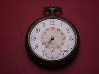 Taschenuhr ohne Glas, 800er Silber, Ø 50,8mm, gebraucht 