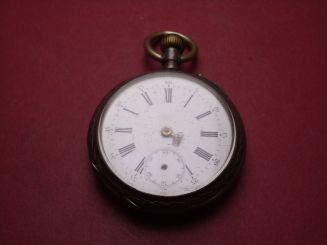 Taschenuhr, 800er Silber, Ø 46,8mm, gebraucht 