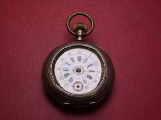 Taschenuhr ohne Glas und Zeiger, 800er Silber, Ø 46,1mm, gebraucht 