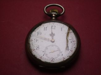 Taschenuhr, 800er Silber, Ø 51,3mm, gebraucht 