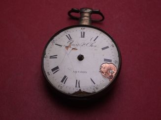 Taschenuhr, Ø 46,3mm, defekt als defekt als Ersatzteilträger 