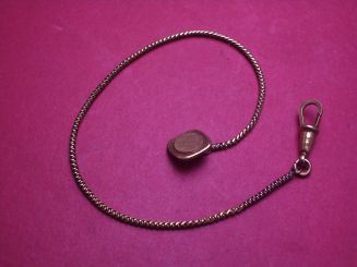 Taschenuhrkette, Zopfmuster, Länge 23,2cm, gebraucht 