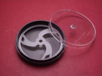 Transport- und Aufbewahrungsbox für Uhren-Zifferblätter, Ø 51,3mm, Höhe 12,1mm, Verkauf erfolgt ohne das abgebildete Zifferblatt 