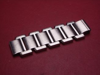 Cartier Armbandteil mit Gehäuseanstoß-Glied, Stahl/Stahl, Breite: 19mm, Länge: 6,3cm, für Tank Francaise, gebraucht 