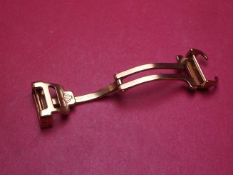 Baume & Mercier Faltschließe, Stahl vergoldet, 14mm 