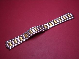 Baume & Mercier Armband, Stahl/Gold, für Riviera, Breite: 20mm-16mm, Länge: 15,8cm, gebraucht 