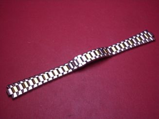 Baume & Mercier Armband, Stahl/Gold, für Riviera, Breite: 15mm-11mm, Länge: 15,5cm, gebraucht 