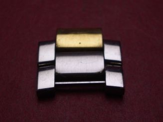 Baume & Mercier Doppel-Verlängerungsglied für Riviera, Stahl/Gold, 16mm, gebraucht 