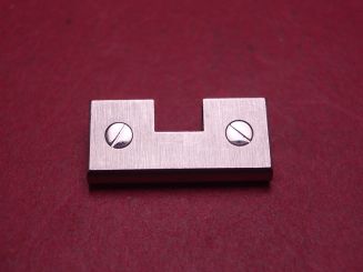 Cartier Gehäuseanstoßglied, Stahl/Stahl, 16mm, von rechts verschraubt, flach, gebraucht 