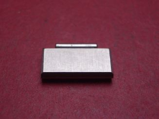 Cartier Verlängerungsglied, Stahl, 13,8mm, von links verschraubt, flach, gebraucht 