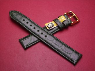 Louisiana Lederarmband, Krokodil, Breite: 16mm, Längen: 118mm & 78mm, Farbe: grün 