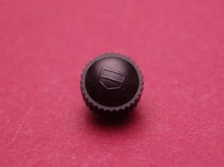 Tag-Heuer Krone, schwarz, Ø6,5mm, Gesamthöhe 5,9mm, Höhe Krone ca. 4,3mm, Gewinde 0,9 