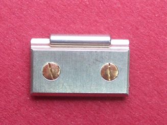 Cartier Santos Armband-Glied flach Link Verlängerungsglied, Stahl/Gold ,13,6mm, von rechts verschraubt,Techn.Ref.: 0169 