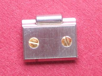 Cartier Santos Armband-Glied flach Link Verlängerungsglied, Stahl/Gold, 10mm, von rechts verschraubt, Techn.Ref.: 1565 