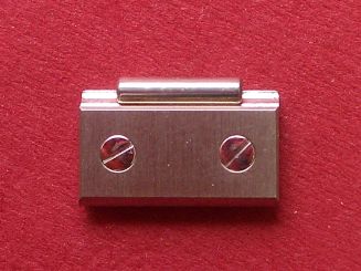 Cartier Santos Armband-Glied Link Verlängerungsglied, Stahl, 13,6mm, von links verschraubt, Techn.Ref.: 1564 