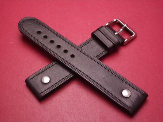 Lederband, Kalb, Breite: 19mm, Länge: 116mm & 85mm, Farbe: schwarz 