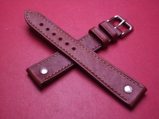 Lederband, Kalb, Breite: 19mm, Länge: 116mm & 85mm, Farbe: rot/braun 