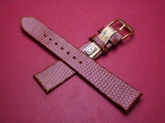 Graf Lederarmband, Eidechse, Breite: 18mm-16mm, Länge: 118mm & 77mm, Farbe: braun 