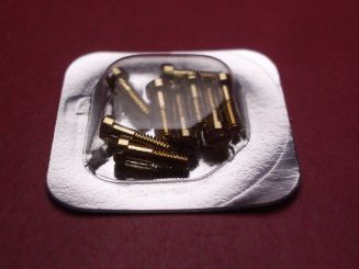 1 Cartier Schraube, gelb, Ø 3,2mm, Länge 8,1mm, für Pendulette Colisée Tischuhr, VA400099 