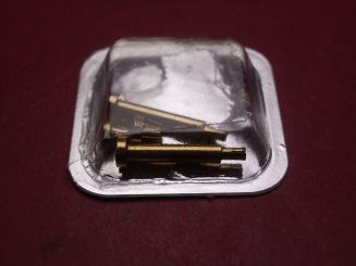 1 Cartier Federsteg zusammengebaut, Messing mit Goldauflage, für Santos Vendome PM, techn. Ref. 0174, 40382859 