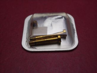 1 Cartier Federsteg zusammengebaut, Stahl vergoldet, 14mm, für VLC PM & MM, techn. Ref. 0111, 0157, 1275, 1851, 1294 & 1273, 40330120 