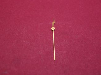 Zentralsekundenzeiger für alte elektr. Armbanduhren,  goldfarben, NOS (New Old Stock von 1959), Ø 26,5, L=13mm 