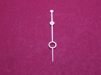 Zentralsekundenzeiger für alte elektr. Armbanduhren, weiß, NOS (New Old Stock von 1959), Ø 27, L=14mm 