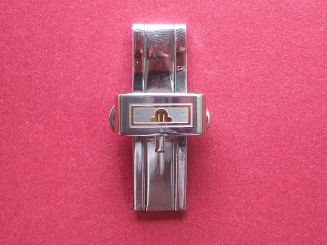 Maurice Lacroix Armband- Schließe, Stahl/Gold, Faltschließe, 16mm 