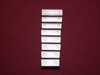 Cartier Bandteil, 8 Glieder, Breite: 17,9mm-13,8mm, Länge: 5,7cm, Stahl, gewölbt, mit zwei Goldschrauben 