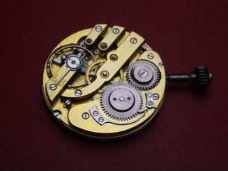 Taschenuhrwerk mit Zifferblatt, Zeigern & Krone, Ø 43mm, gebraucht 