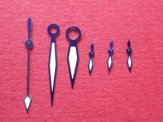 Komplettes Zeigerspiel für Kaliber: Valjoux 7750 Farbe blau mit Leuchtmittel 