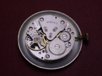 Uhrwerk Eldino mit Zifferblatt, Zeigern & Krone, Automatik, gebraucht 