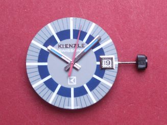 Uhrwerk ESA Cal. 9154, auch Kienzle Cal. 09510, mit Zifferblatt silber und Zeiger 