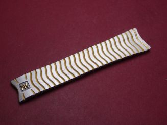 Ebel Bandhälfte, Stahl/Gold, Breite: 17,9mm-15mm, Länge: 8,6cm, neu 