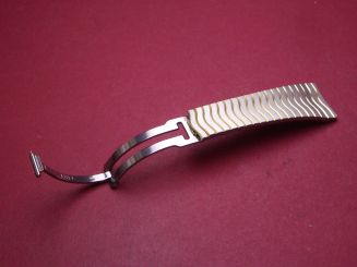 Ebel Bandhälfte mit Faltschließe, Stahl/Gold, Breite: 19,9mm-15mm, Länge: ca. 5,9cm (ohne Schließe), neu 