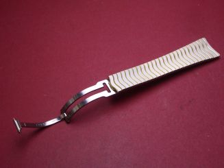 Ebel Bandhälfte mit Faltschließe, Stahl/Gold, Breite: 19,9mm-15mm, Länge: ca. 8,8cm (ohne Schließe), neu 