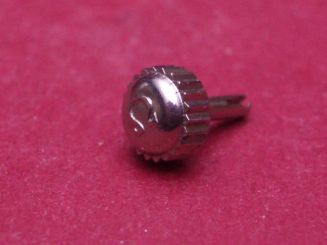 Omega Krone, Stahl, Ø 4,67mm, Höhe 2,56mm, Gesamthöhe 7,26mm, mit 2-geteilter Aufzugwelle (Kronenseite) 