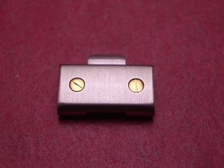 Cartier Armbandglied, Stahl/Gold, 12,1mm, gewölbt, von links verschraubt 