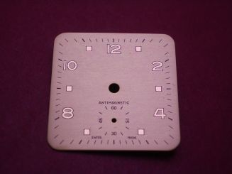 Arogno Zifferblatt, 24,5mm x 24,5mm, goldfarben, für Kal. 153, Ref. 2570, NOS (New Old Stock) 