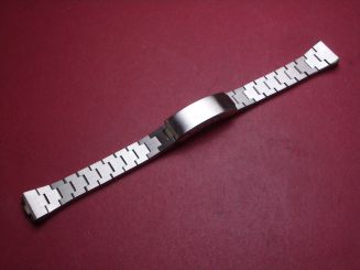Vialux Metall-Armband, Stahl matt, Breite: 13,8mm-10mm, Länge: 15cm, mit Faltschließe 