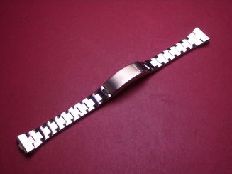 Vialux Metall-Armband, Stahl poliert, Breite: 14,7mm-9,8mm, Länge: 15cm, mit Faltschließe 