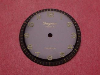 Dugena Tropica Zifferblatt, Ø 30,4mm, schwarz/goldfarben 