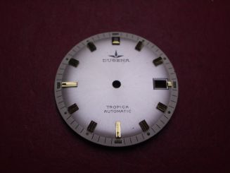 Dugena Tropica Zifferblatt, Ø 30,5mm, creme/goldfarben, mit Datum 