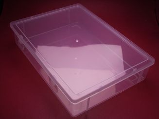 Aufbewahrungs-, /Transport- / oder Sortierbox aus Kunststoff, 23cm x 16,5cm x 5cm, auch zur Ablage von DIN A4 Dokumenten 