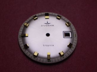 Dugena Tropica Zifferblatt, Ø 30,6mm, creme/goldfarben, mit Datum 