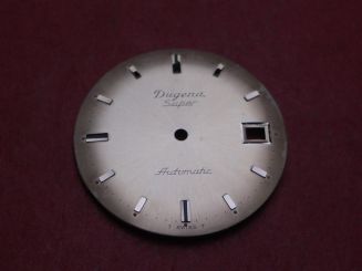 Dugena Super Zifferblatt, für Kal. 1321, Ø 30,9mm, creme/silberfarben, mit Datum 